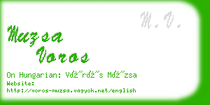 muzsa voros business card
